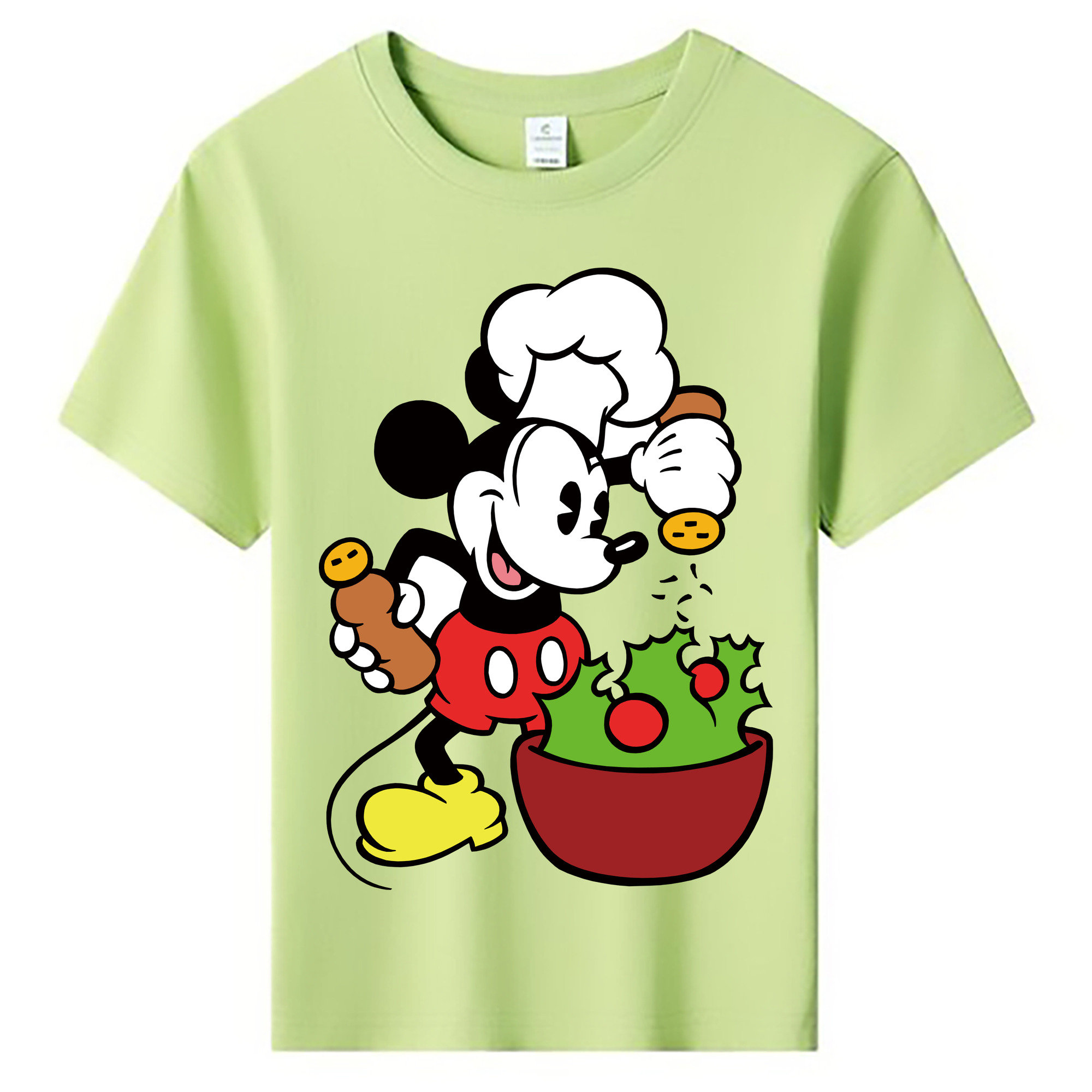 ミッキーマウス Mickey Mouse 綿100％キッズTシャツ（フロントプリント）